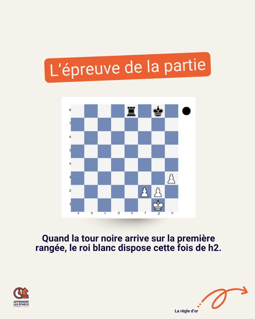Carrousel APP24, diapositive 6 : l'épreuve de la partie, la tour noire sur la première rangée