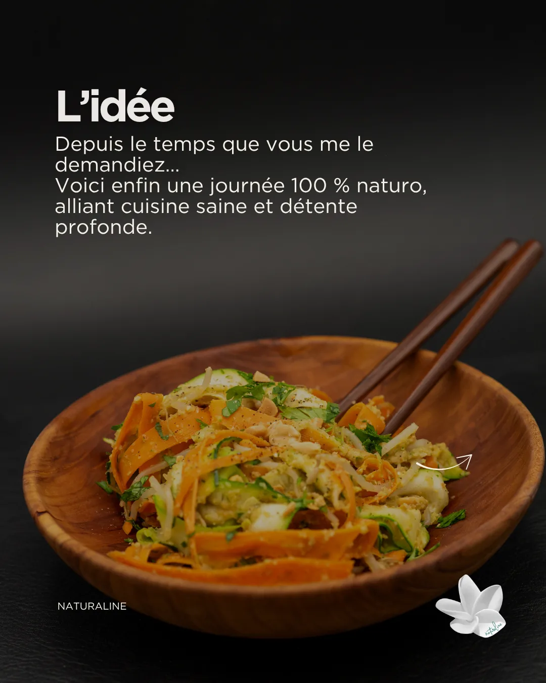 Carrousel Naturaline, diapositive 2 : l'idée, un bol de légumes colorés