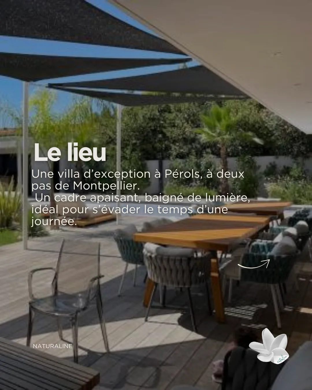 Carrousel Naturaline, diapositive 7 : le lieu, une villa près de Montpellier
